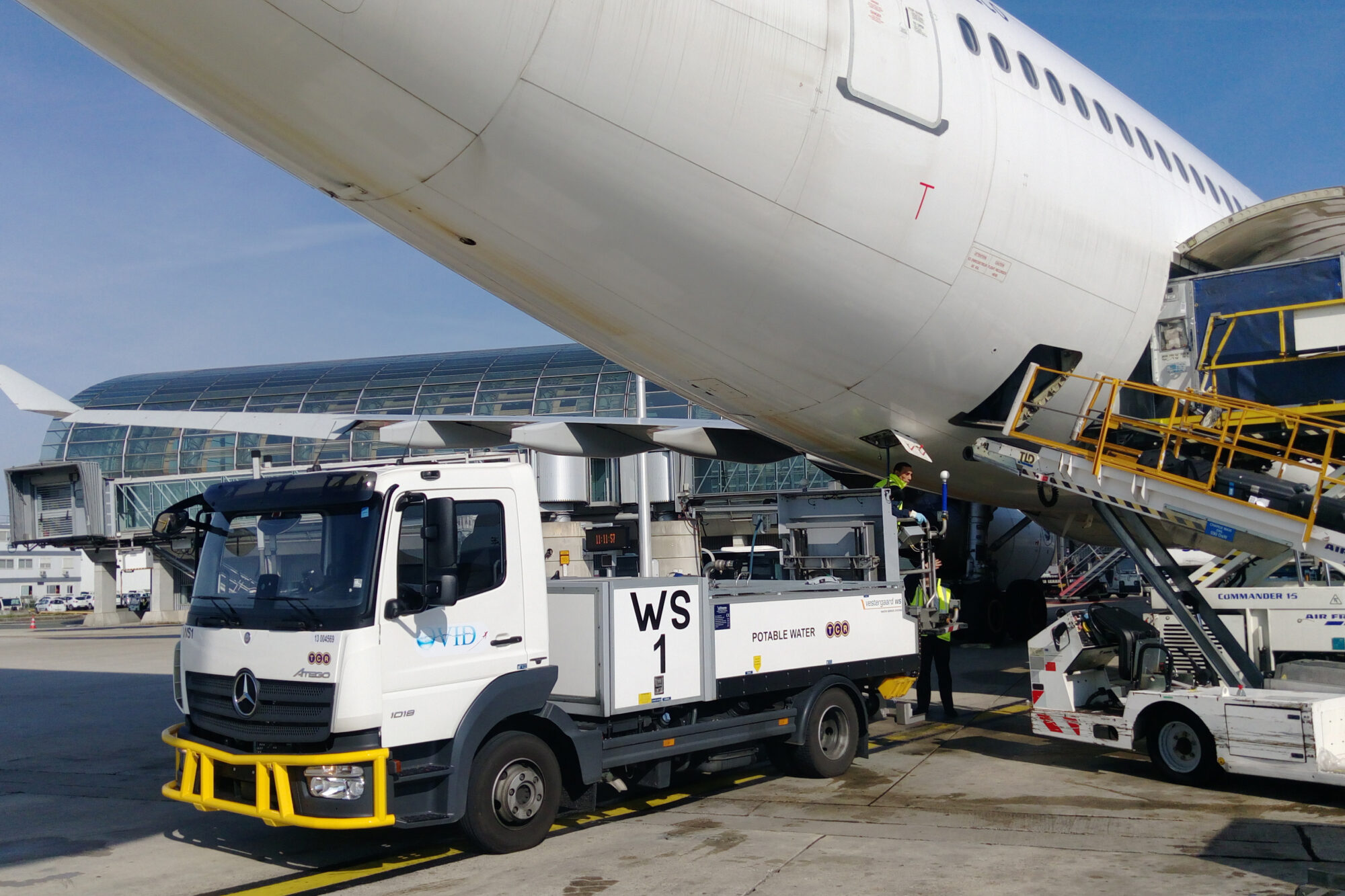 A fuel truck labeled 