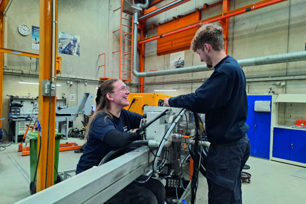 Vestergaard Company apprentices cooperating